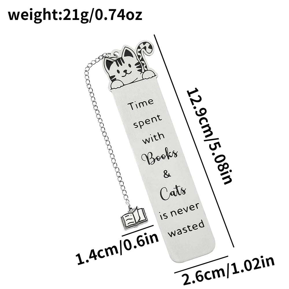 Funky Cat Bookmark with Tassel