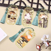Elegant Cat Hollowed Metal Bookmark