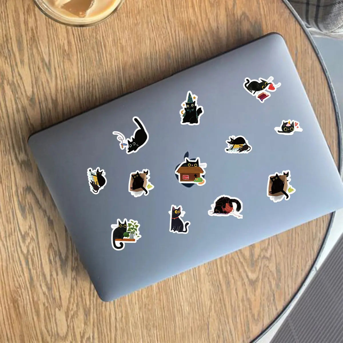 Cute Black Cat Sticker Set