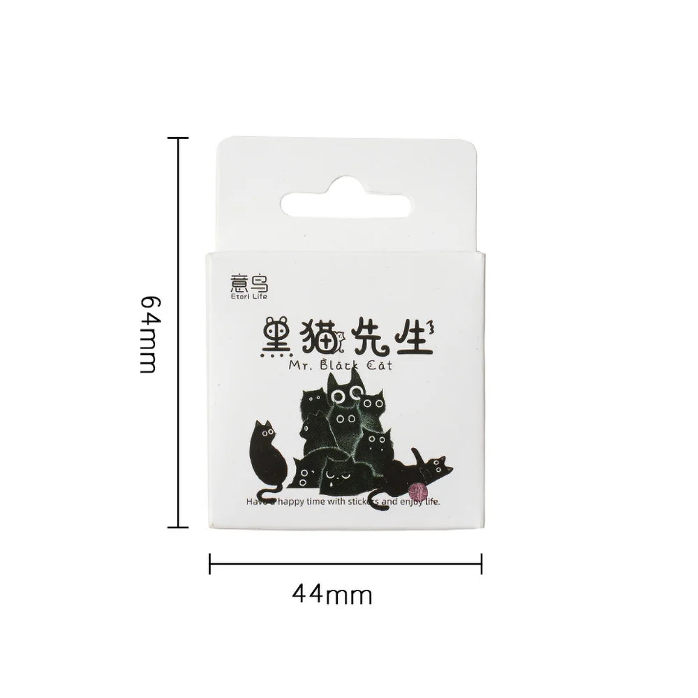 Kawaii Black Cat Sticker Collection