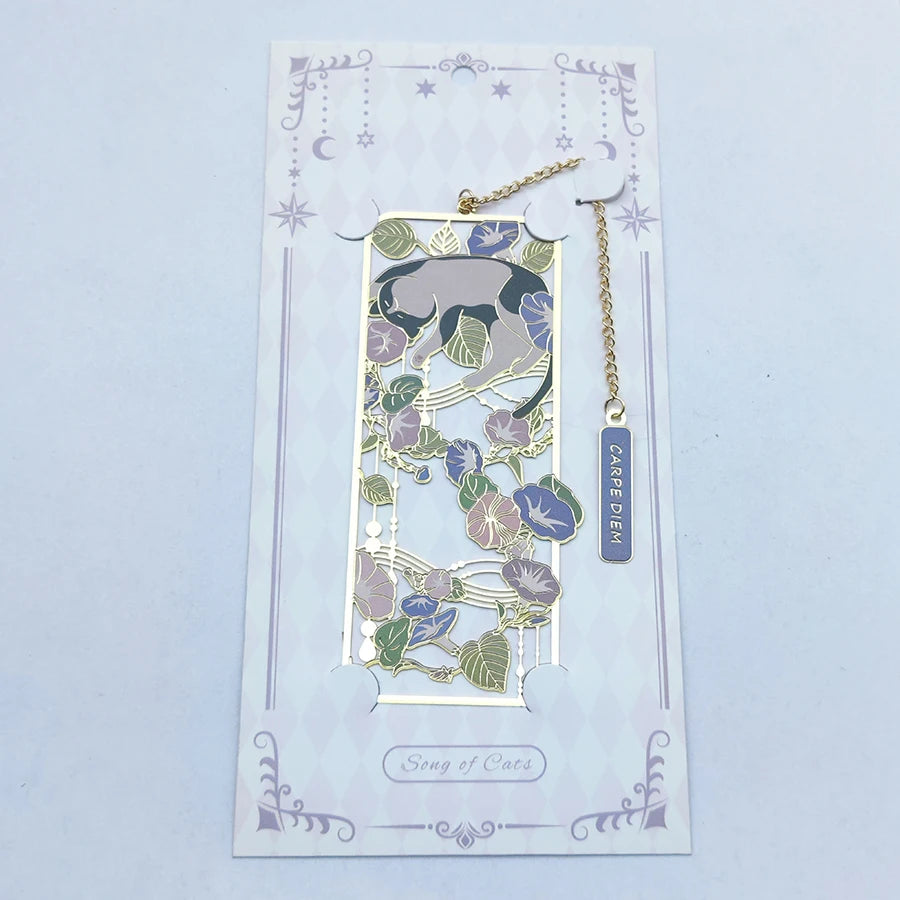 Amusing Cat Brass Bookmark