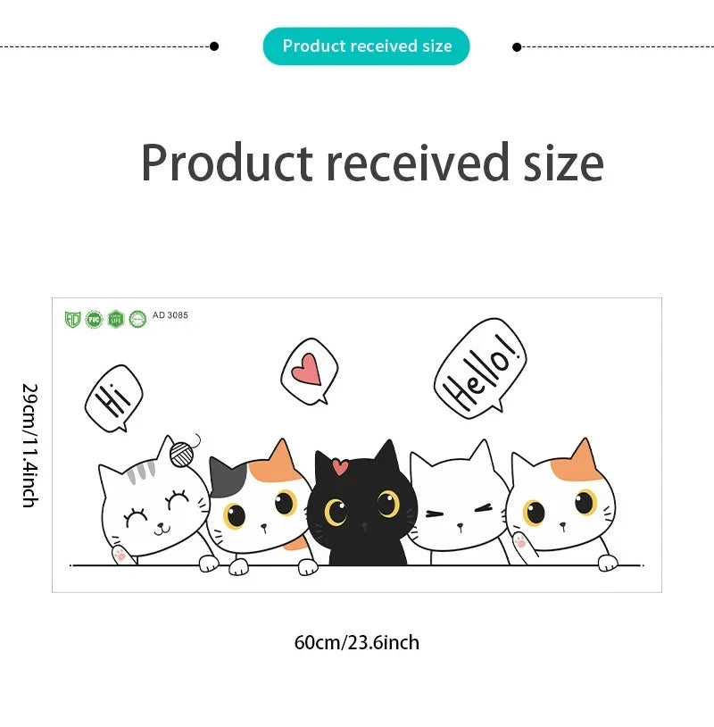 Quirky Kitten Door Sticker