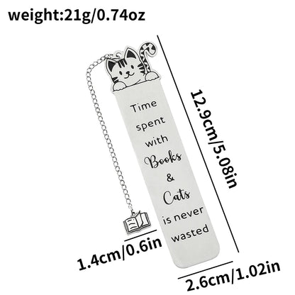 Funky Cat Bookmark with Tassel