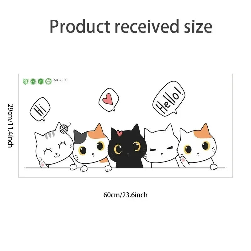 Quirky Kitten Door Sticker