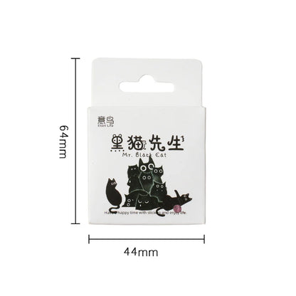 Kawaii Black Cat Sticker Collection