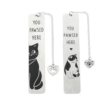 Funky Cat Bookmark with Tassel
