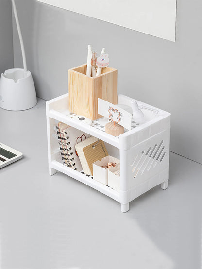 Elegant Double-Layer Desk Organizer