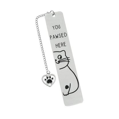 Funky Cat Bookmark with Tassel