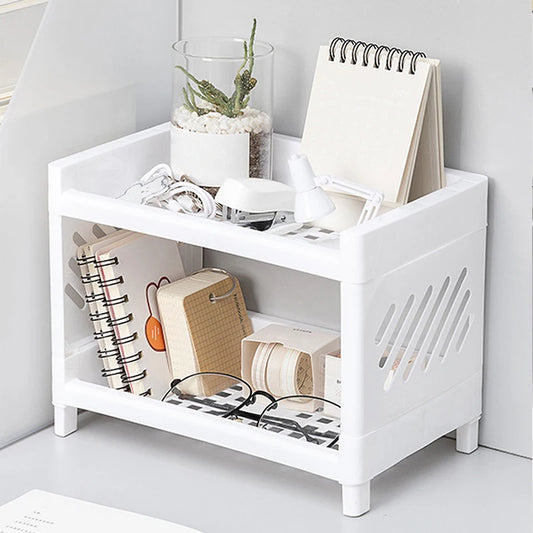 Elegant Double-Layer Desk Organizer