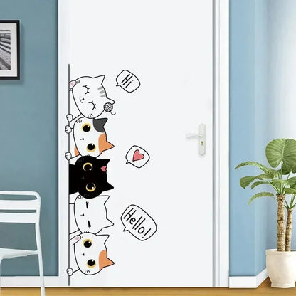 Quirky Kitten Door Sticker
